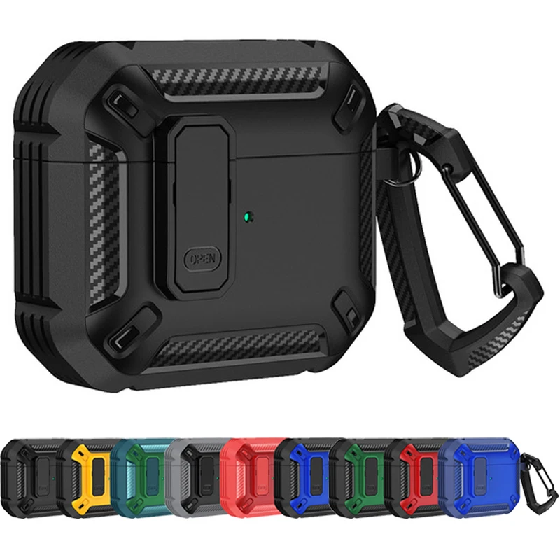 מקרה עבור Airpods Pro מקרה כיסוי עם מנעול כיסוי הגנה תואם ל-Airpods Pro הדור הראשון והשני עבור Air Pods 3 2 1 מקרה