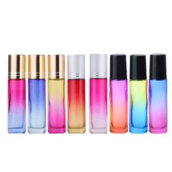16X 24X 10ml Glass Roll on Bottle Roller Ball Essential Oil Aromatherapy Gradient massage 6X 12X perfume refill bottle travel 8X