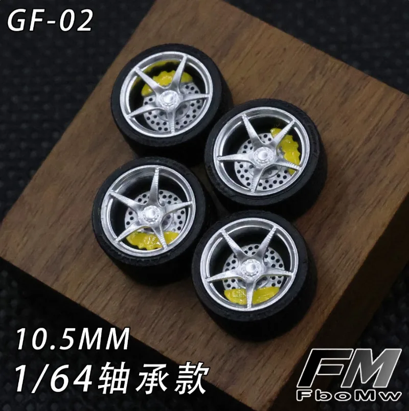 FM 1/64 GF-02/ZY-01 10.5mm Model Car Modified Wheel Hub Resin Wheels Dynamic Bearings Suitable for 1:64 Static Model Cars Gift - Image 4