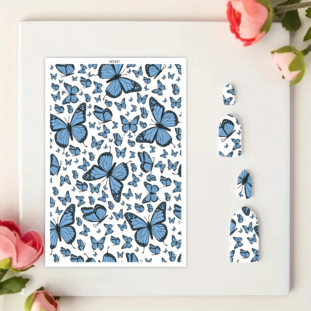 Sunflower Plants Butterfly Colored Pattern Polymer Clay Transfer Paper Disposable Stickers Printing Paper Earrings Making Decal