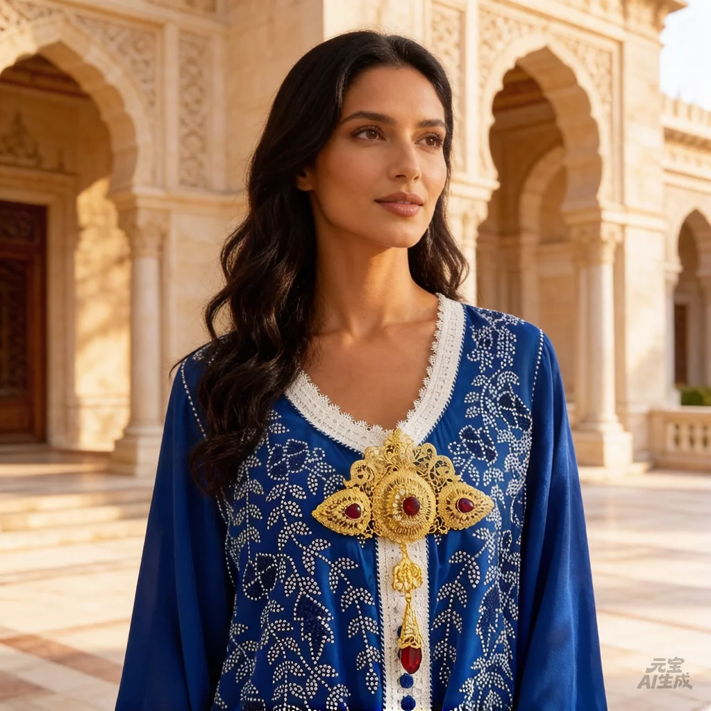 

Moroccan Hollow Flower Design Luxury Palace Style Arabi Kaftan Crystal Pin Bijou Gold Plated Wedding Dress Brooch Jewelry