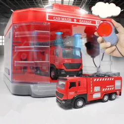 New product simulation car washing scene model toys,fire truck and sanitation vehicle toys,wholesale