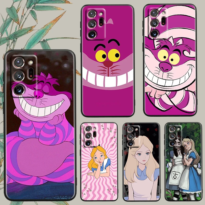

Disney Alice Wonderland For Samsung Note 20 10 Ultra Plus A31 A14 A12 A70 A34 A25 A04 A05 A15 A24 5G Black Back Phone Case