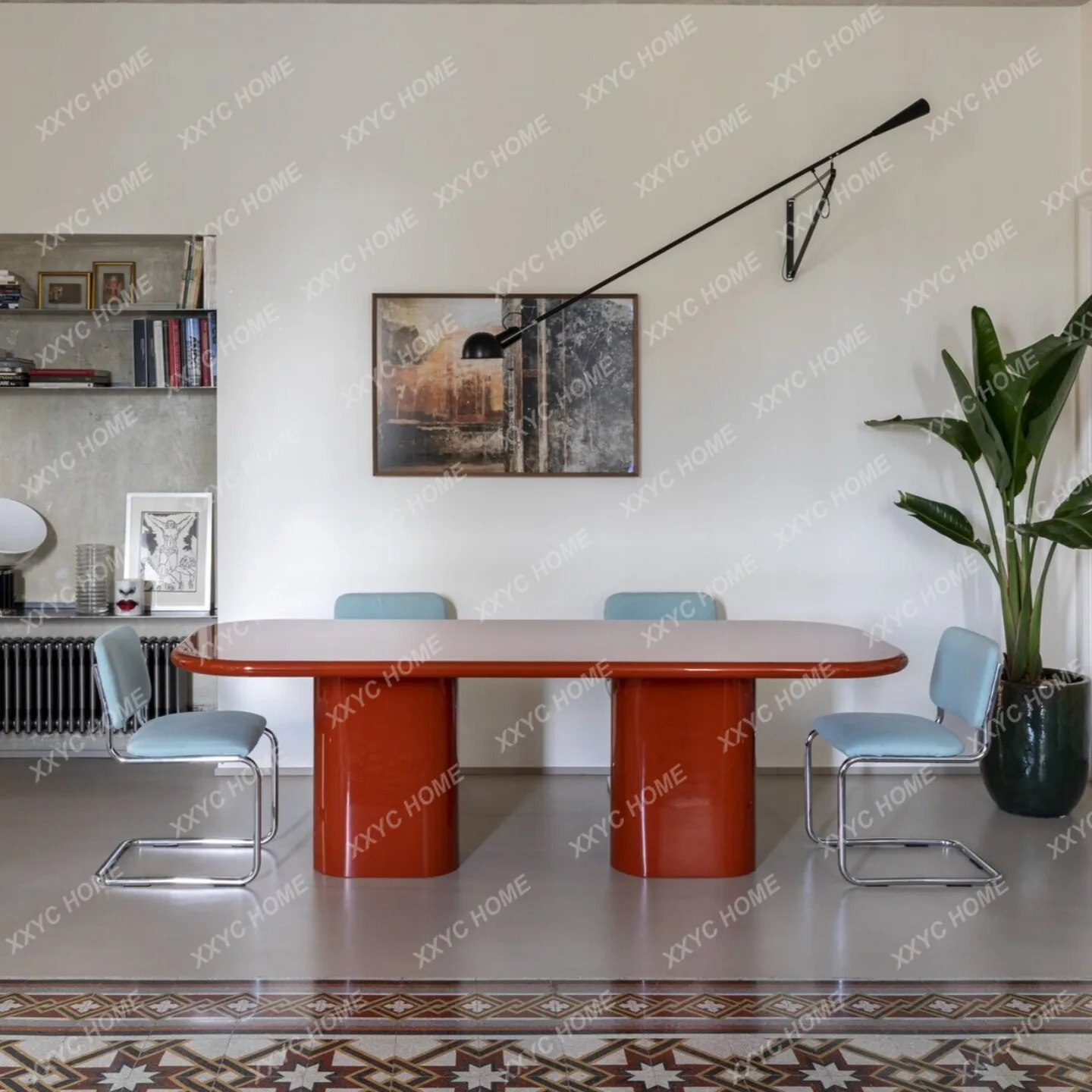 Dining table dopamine real modern simple light luxury table workbench