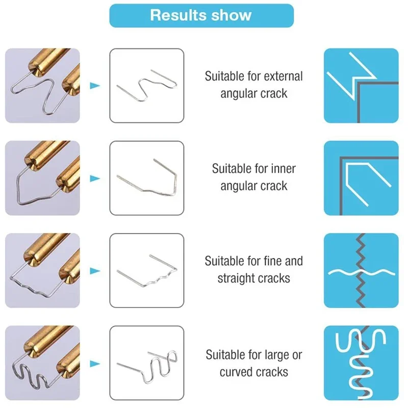 1000pcs Stainless Steel Hot Stapler Staples Dedicated Automotive Plastic Repair Machine Plastic Welding Machine Bumper Soldering