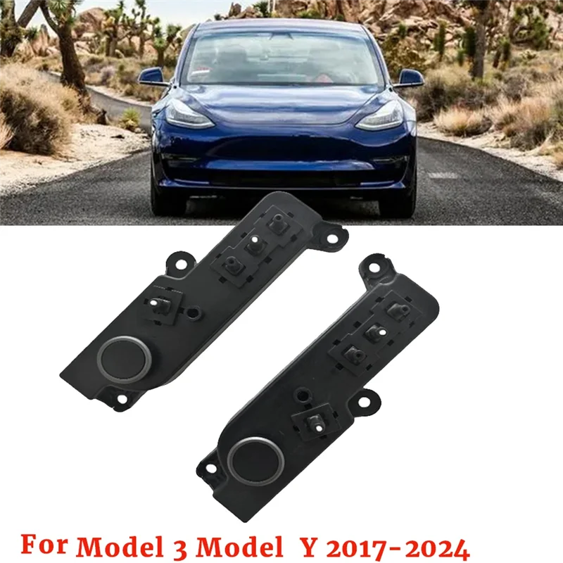B24C-1Pair Tombol Penyesuaian Sudut Sakelar Kontrol Kursi Depan Mobil untuk Model Tesla 3 Y 2017-2024 1551854-01-A 1551855-01-A