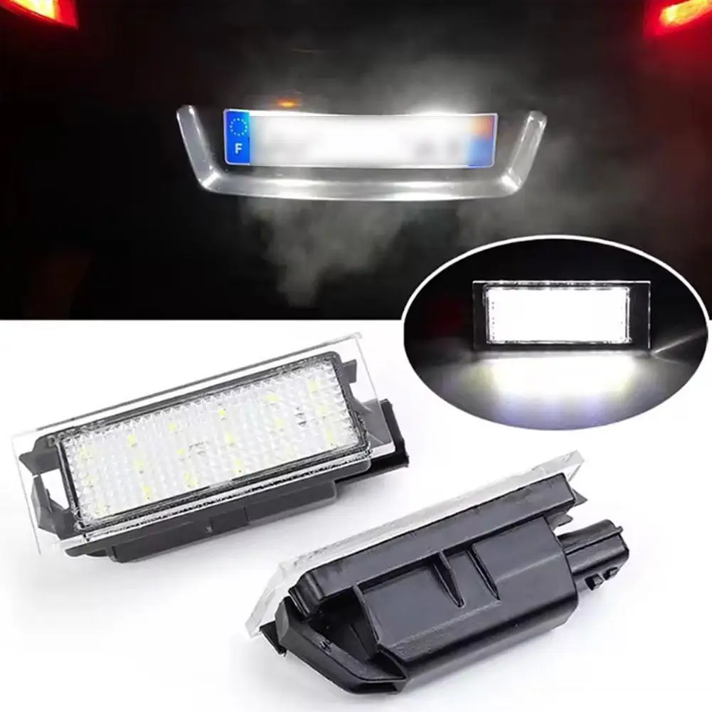 For Renault Clio 3 2005-2014 Clio 4 2012-2019 Clio Grand Tour 2013-2019 Car Led Number License Plate Light Canbus No Error 2Pcs