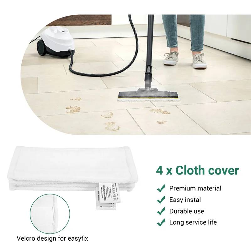 EAS-4 шт. для Karcher Easyfix, ткань для чистки паровой швабры, тканевый чехол для Karcher Easyfix SC2 SC3 SC4 SC5, очиститель для паровой швабры