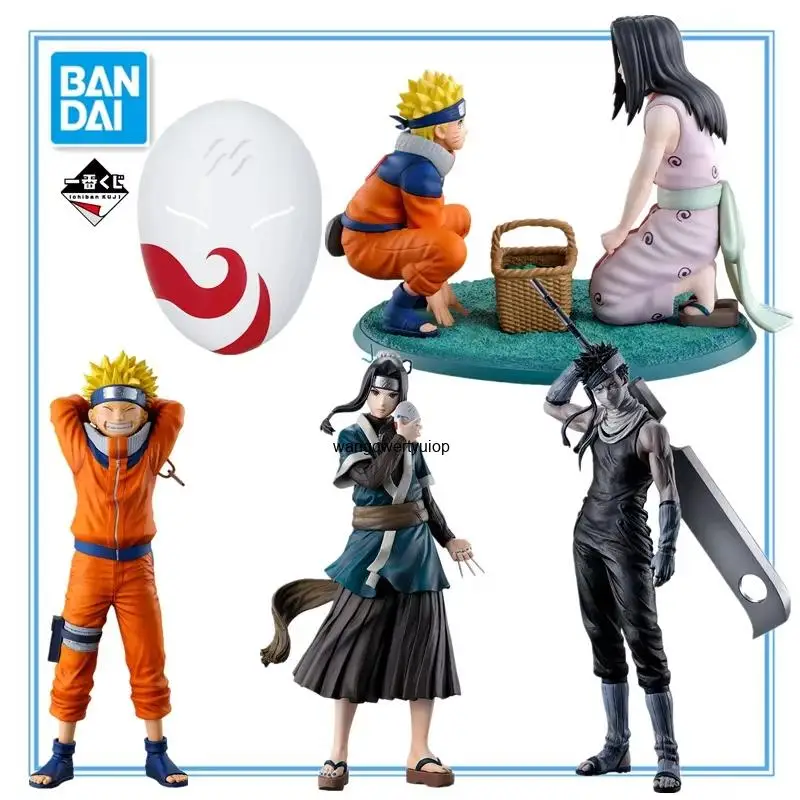 In Stock Bandai Ichiban Kuji Naruto: Land of Waves Revible Moment Naruto Uzumaki White Momochi Zabuza Figure Original Toys Gifts
