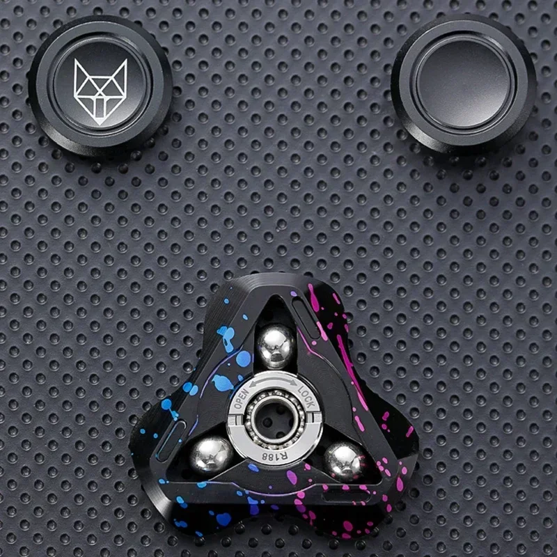 Adulto e crianças brinquedo fidget espírito raposa metal spinner portátil tamanho de bolso ajuda com estresse tdah e hábitos nervosos