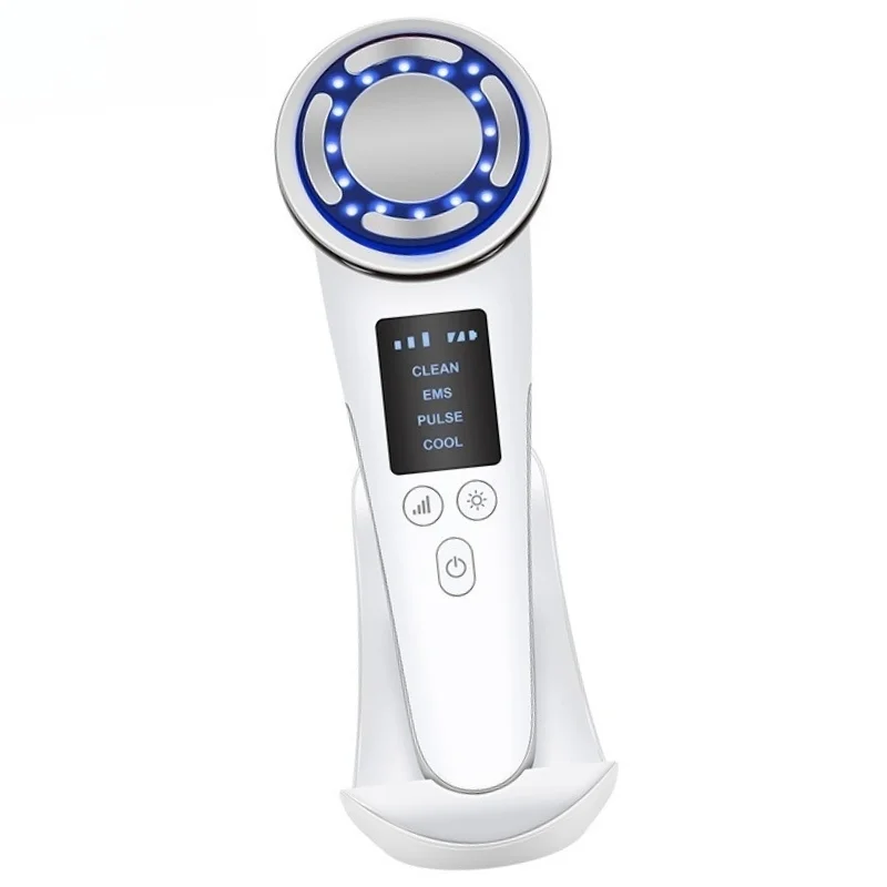 Color Light Rejuvenation Hot Cold EMS Microcurrent Facial Lifting Anti Wrinkle Home Beauty Care Device