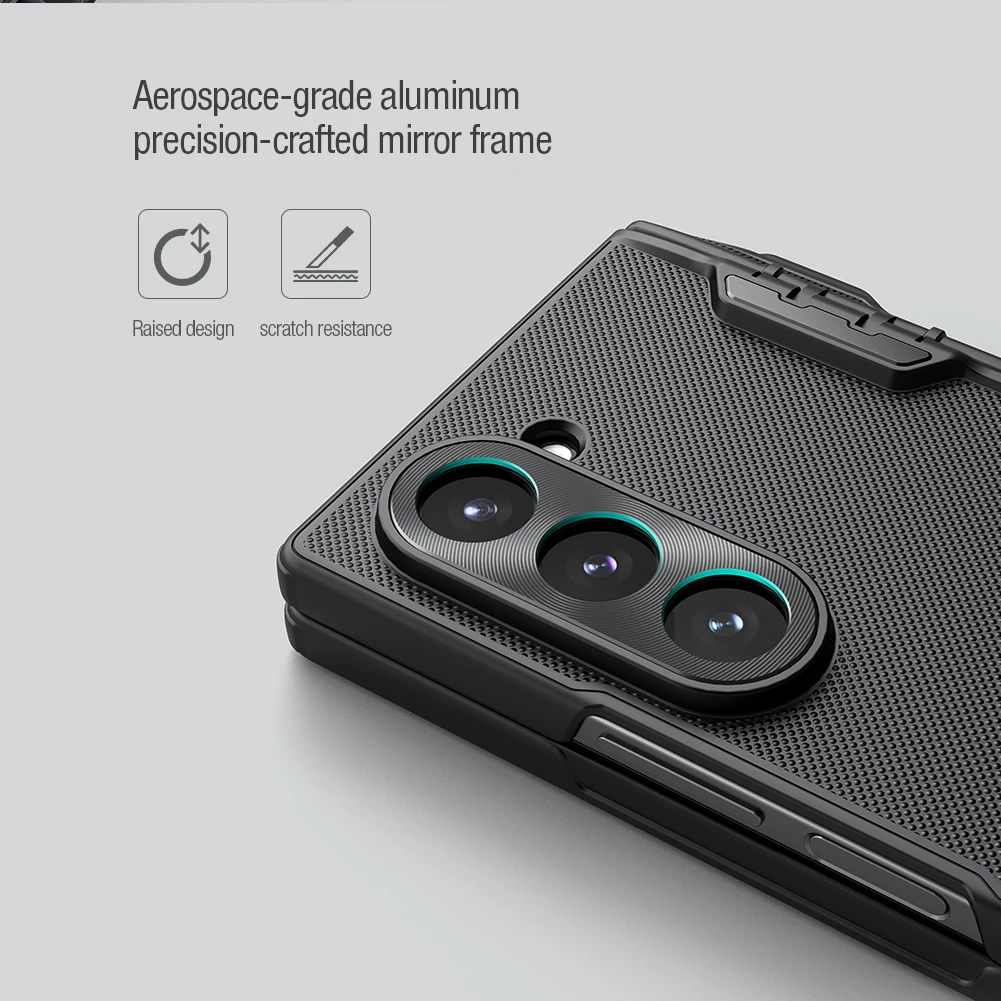 NILLKIN-サムスンギャラクシーZ用のつや消し保護ケース,耐衝撃性,TPU, PC,sペンスロット付き折りたたみカバー,6,5g