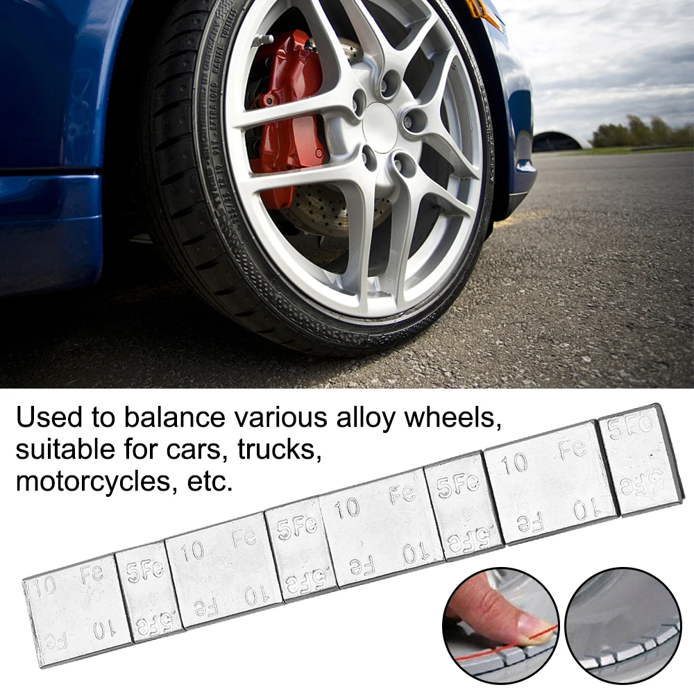 Wheel Balance Weight Tire Adhesive Iron Universal 5g/10g Tyre Wheel Block 32Pcs/lot Balancer Tool For Car Motorcycle Bike Auto