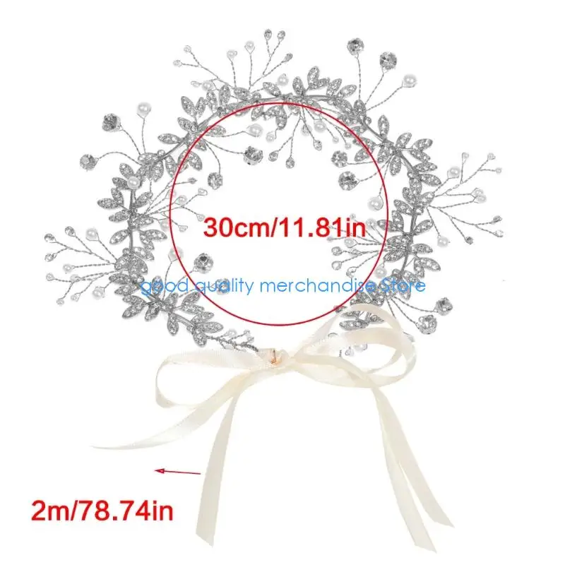 Y5JD حزام خصر كريستال لؤلؤي قابل للتعديل حزام خصر أنيق خصر ديكورات لفستان زفاف العروس والمناسبات الرسمية #6