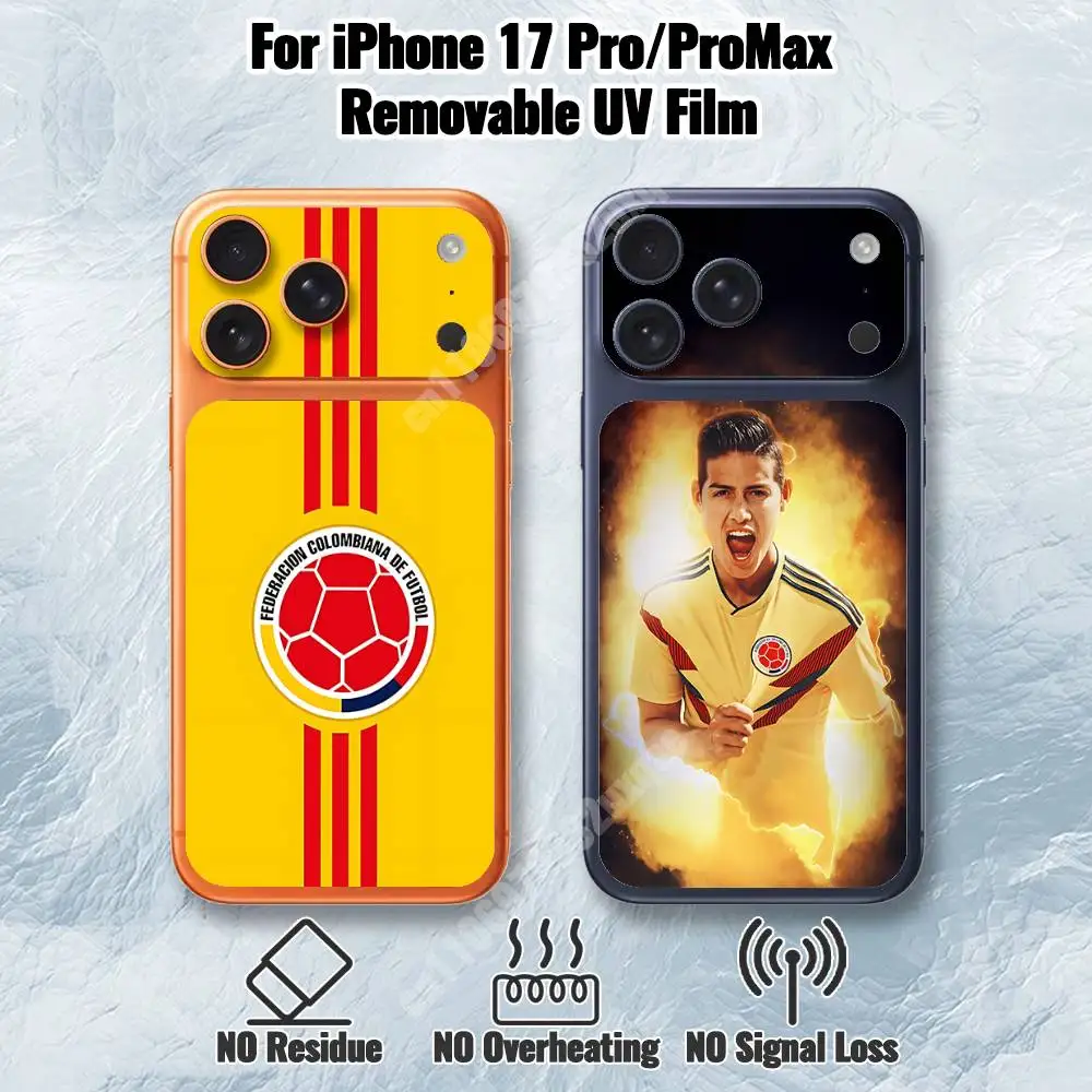 Colombia Football R-Rodriguez-S Removable UV Film for iPhone 17 Pro 17 ProMax Protective Sticker