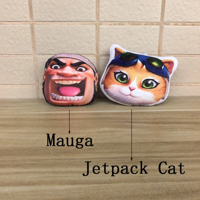 10cm Lustige Drucktaste mit Soundeffekt Overwatch 2 Mauga ‌ Maugaloa Malosi / Cat Jetpack Plüschtiere Schlüsselanhänger Anime-Spiel Plüschpuppe – Detail 1