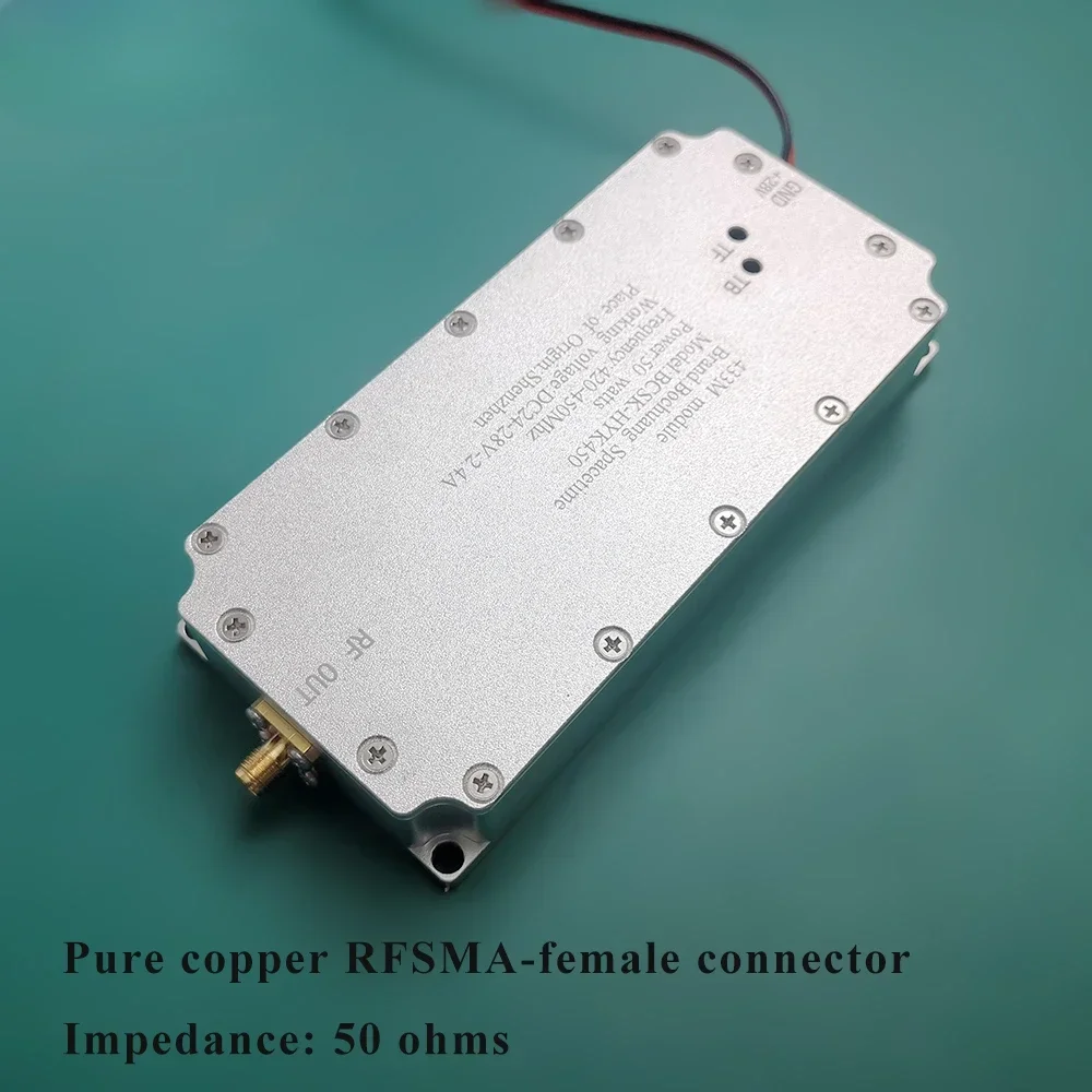 BCSK-HYK450-50W RF high-power IGBT chip amplifier 420MHZ-450MHZ broadband isolator 433MHZ drone interference module