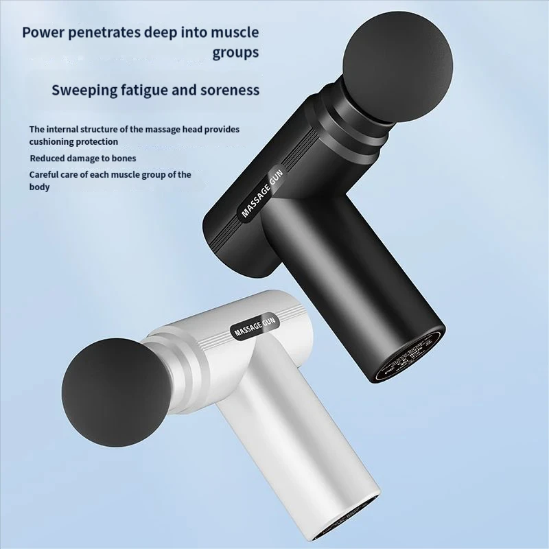 

6-speed Massage Gun for Deep Fascia Muscle Relaxation, Body and Neck Massager, Electric Fitness Equipment, Noise-Reducing, Suita