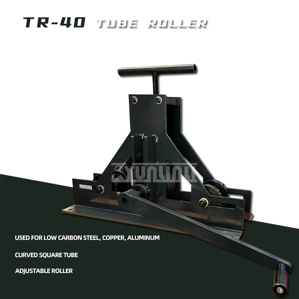 Manual Metal Bending Machine Tr-40 Square Tube Roller Bending Machine Steel Copper Aluminum Tube Bender