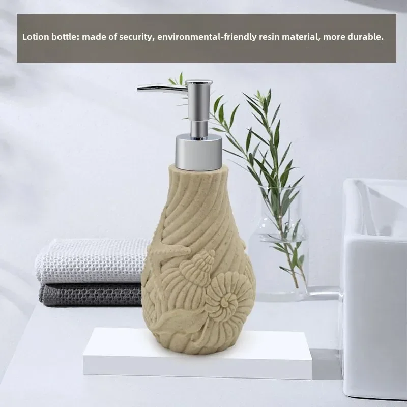 Juego Almacenamiento Lavado Baño Piedra Natural Botellas, Loción Resina Vasos Cepillo Dientes Jabonera Elegante Durable