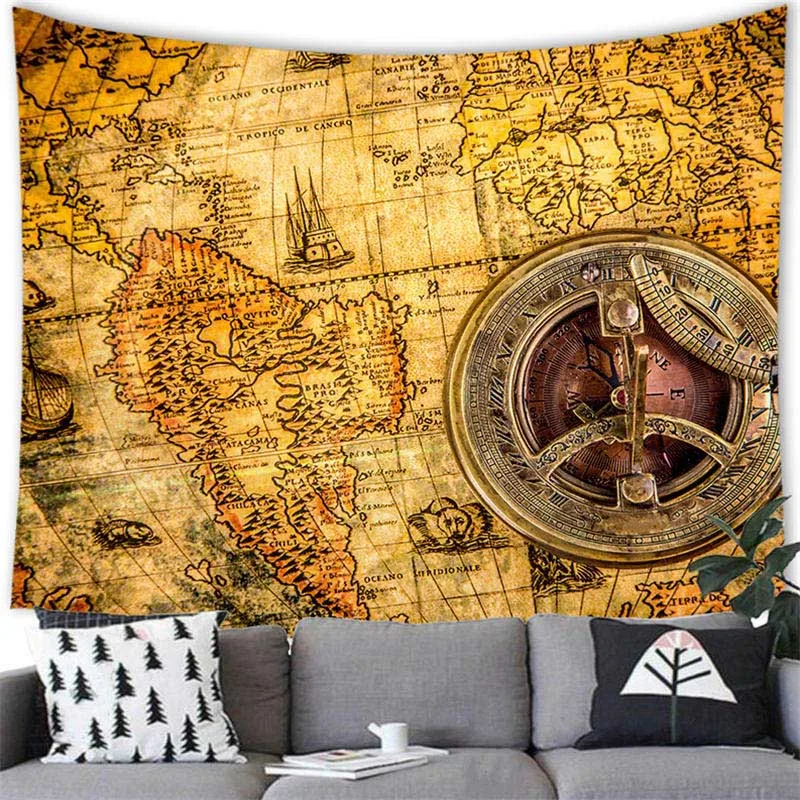 World Map Tapestry Wall Hanging World Map Tapestry Party Home Decoration Map Background Tapestry Wall Hanging Mandala Tapiz