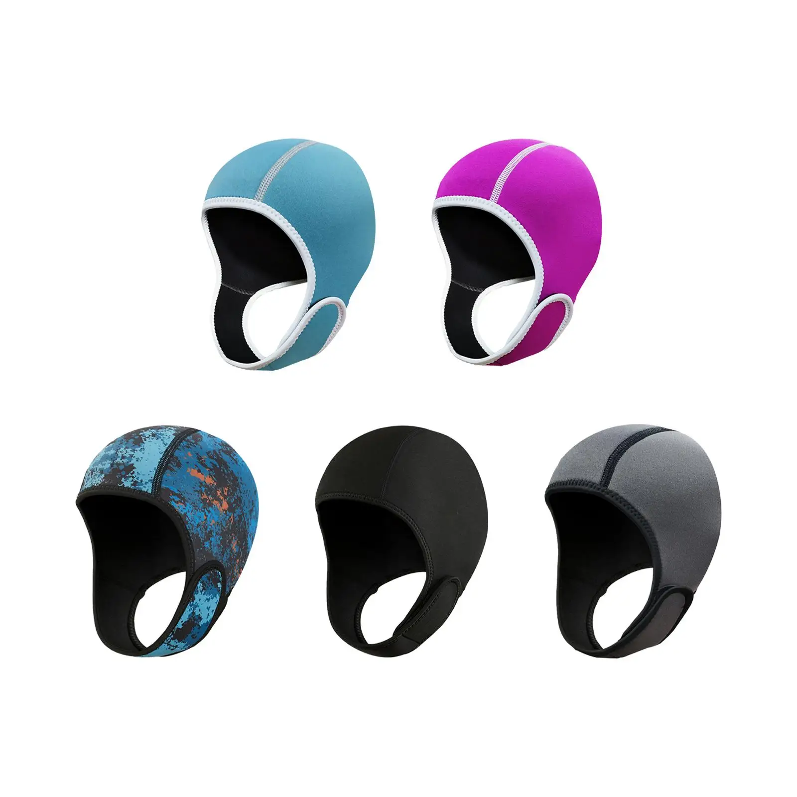 Diving Hood with Chin Strap Ear Protective 2mm Neoprene Wetsuit Hood Swimming Hat Surfing Hat for Women Men Winter Sailing Canoe