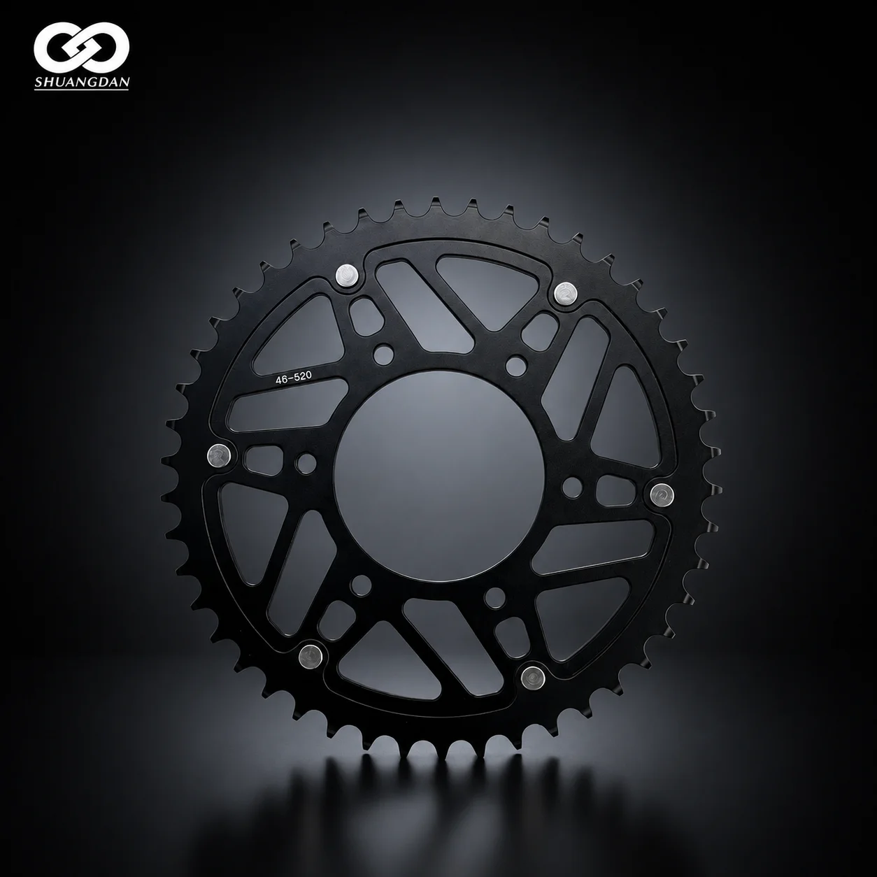 46T Steel-Aluminum Rear Sprocket, Compatible with 520 Chain