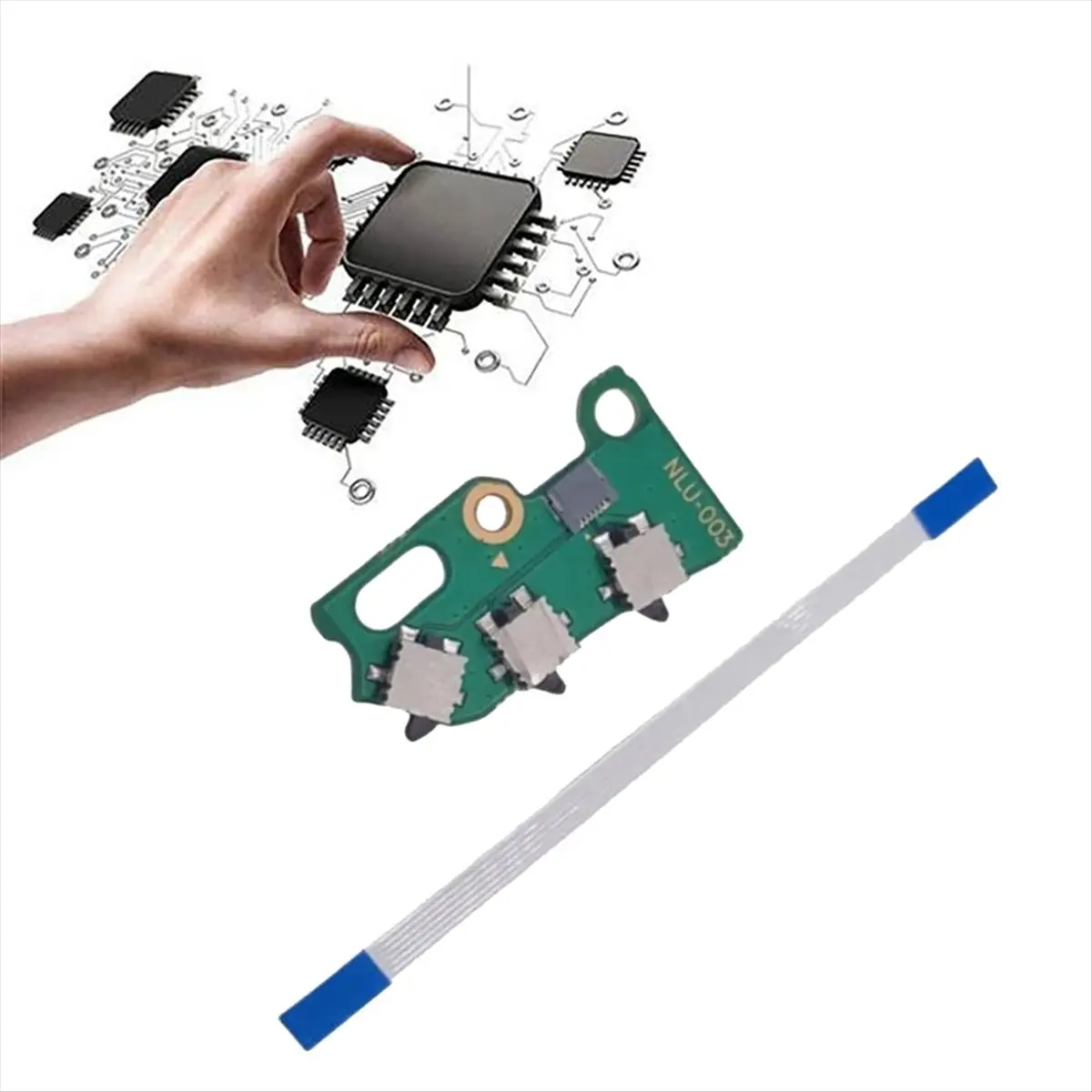 【CYBER Saturday】For Nlu-003 Touch Board Touchpad with Flex Ribbon Cable for 5 Disc Edition Replacement Parts