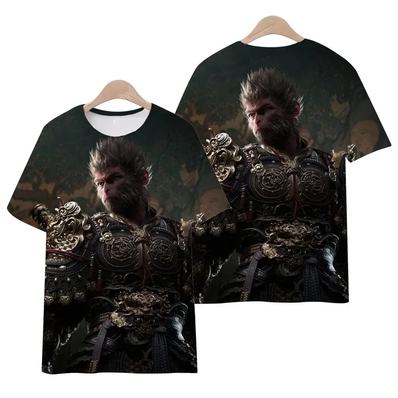 Camiseta con estampado 3D para hombre y mujer, traje de Cosplay de Myth: Wukong, el Rey Mono, juego de moda de Halloween, gran oferta, 2024