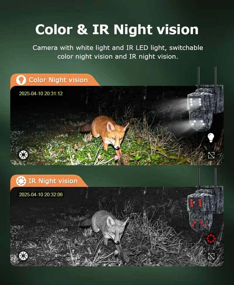 Outdoor Hunting Trail Wildlife Camera 4G SIM / WIFI 5MP 850nm Infrared Night Vision Motion Activated Trigger 4MP Security Cam