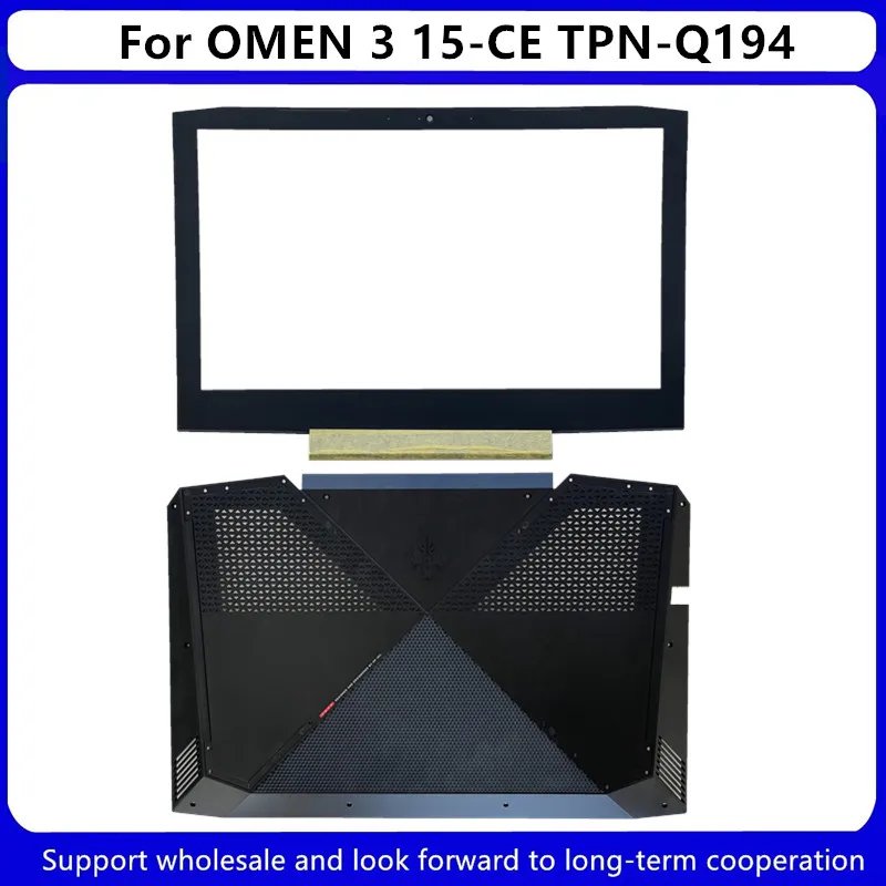 Moldura LCD para HP OMEN 3 15-CE, EAG3A002010, sem almofadas de borracha, inferior, novo