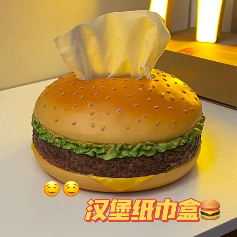 Kawaii Big Mac Burger Style Action Figure Toys Creative Tissue Boxes Tissue Anime Figures Home Decoration Funny Gift For Friends