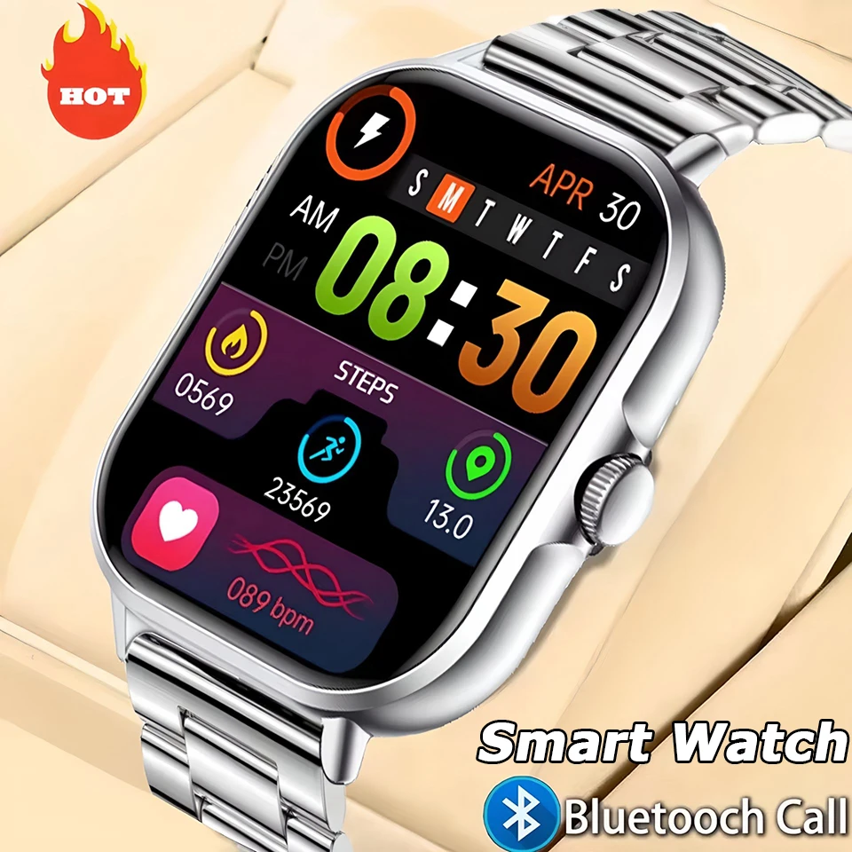 

New Men's Smart Watch Women's Gift 1.83inch HD Full Touch Screen Sports Fitness Watch Electronics Bluetooth Talk Smartwatch MA27