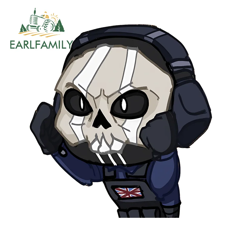 EARLFAMILY Lovely Cartoon Call Of Duty Car Stickers Cool Cartoon Meme Decals Funny Game Item Car Door Protector Decoration