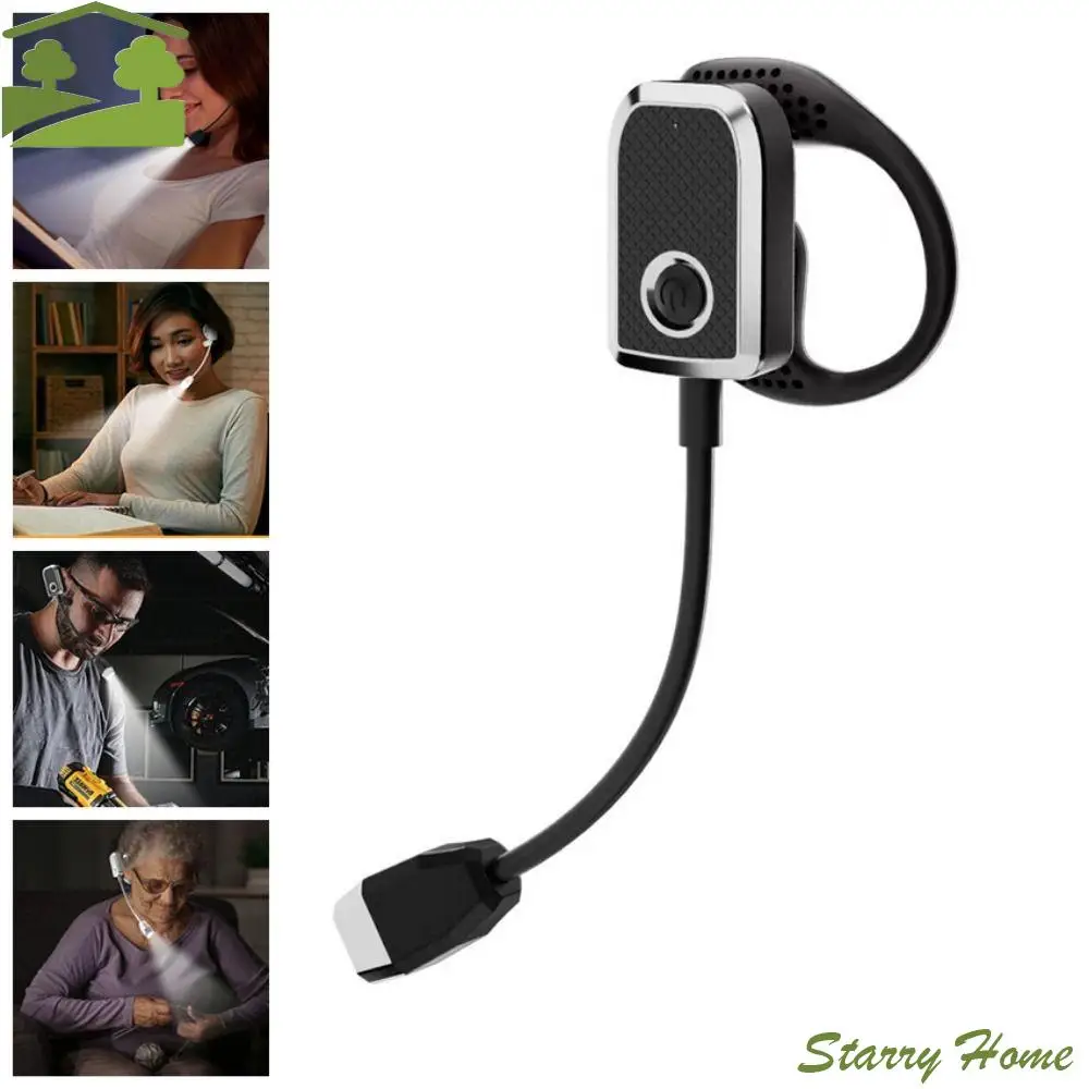 

Ear Hanging Reading Lamp Stepless Dimming 360-degree Adjustment Ear Clip Lamp Eye-Protection Creative Mini Night Light