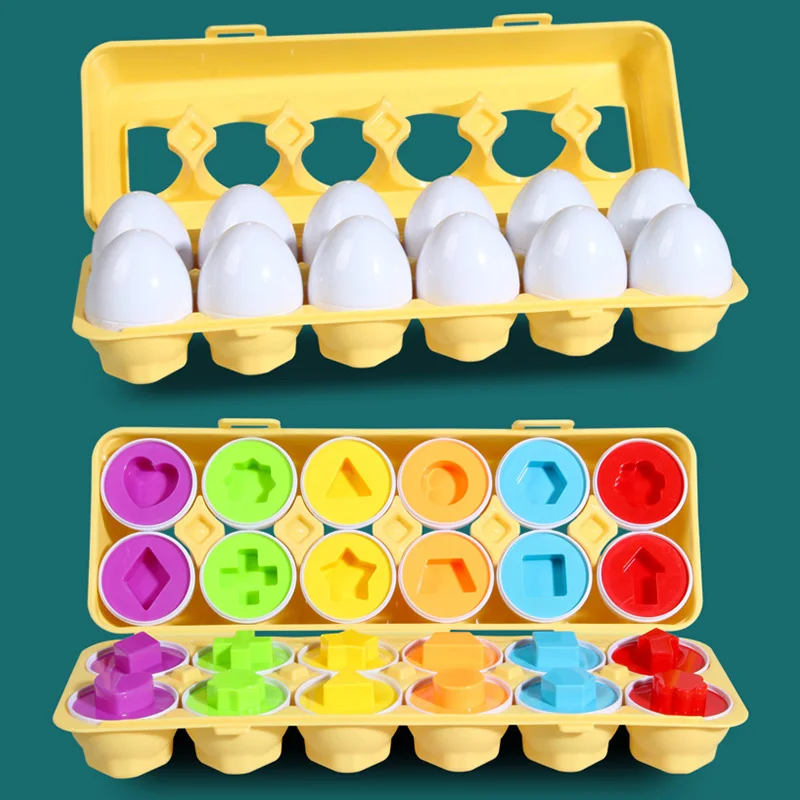 Eieren Schroeven 3D Puzzel Montessori Leren Onderwijs Wiskunde Speelgoed Kinderen Vorm Match Smart Game Voor Kinderen Educatief Paasgeschenken