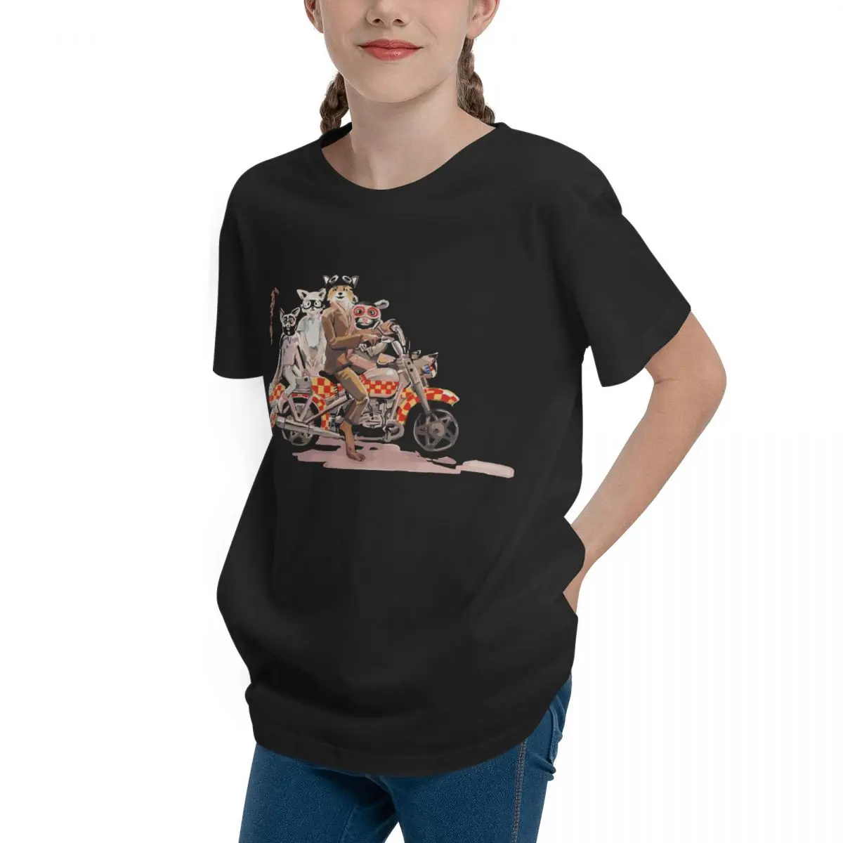 Crewneck Nice Keepsake Fantastic Mr. Fox Family On A G Adolescents Basic Short Sleeve T-Shirt Tees Creative Top  Travel  Graphic