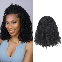 Yanky Twist Crochet Hair - 8/10/12 Inch (24 Strands/Pcs) Pre-twisted Fluffy Spring Mini Twist Short Passion Twist Synthetic Hair