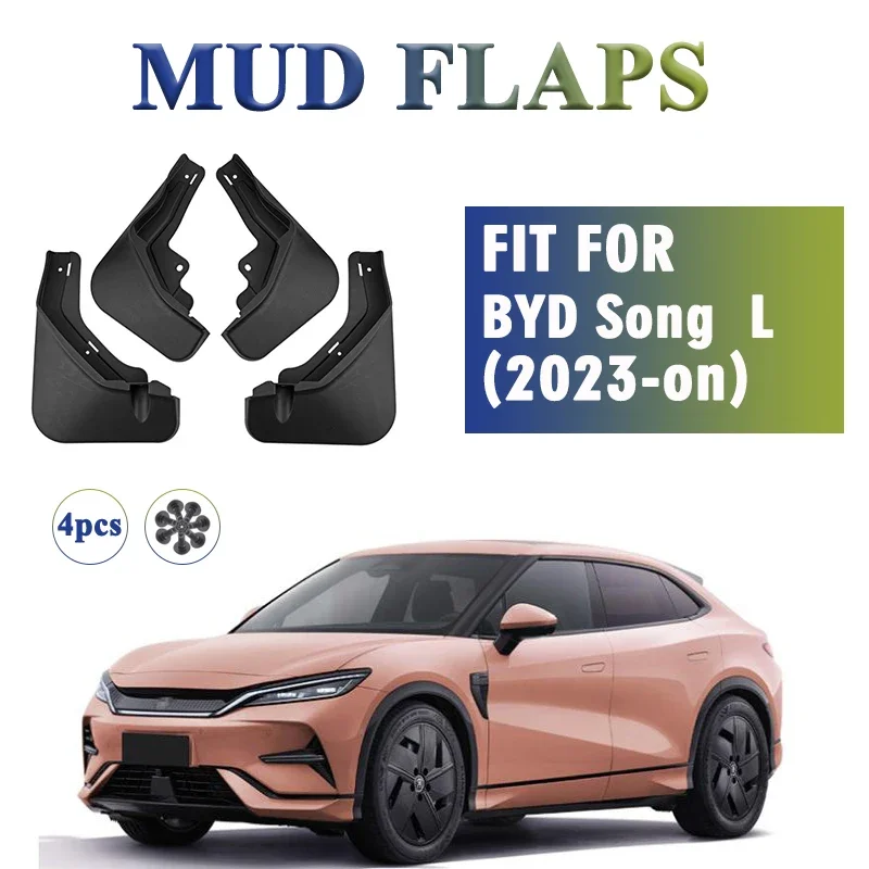 

2023 2024 2025 FOR BYD Song L Mud Flaps Guard Splash Mudflaps Mudguard Fender Car Accessories Front Rear 4pcs