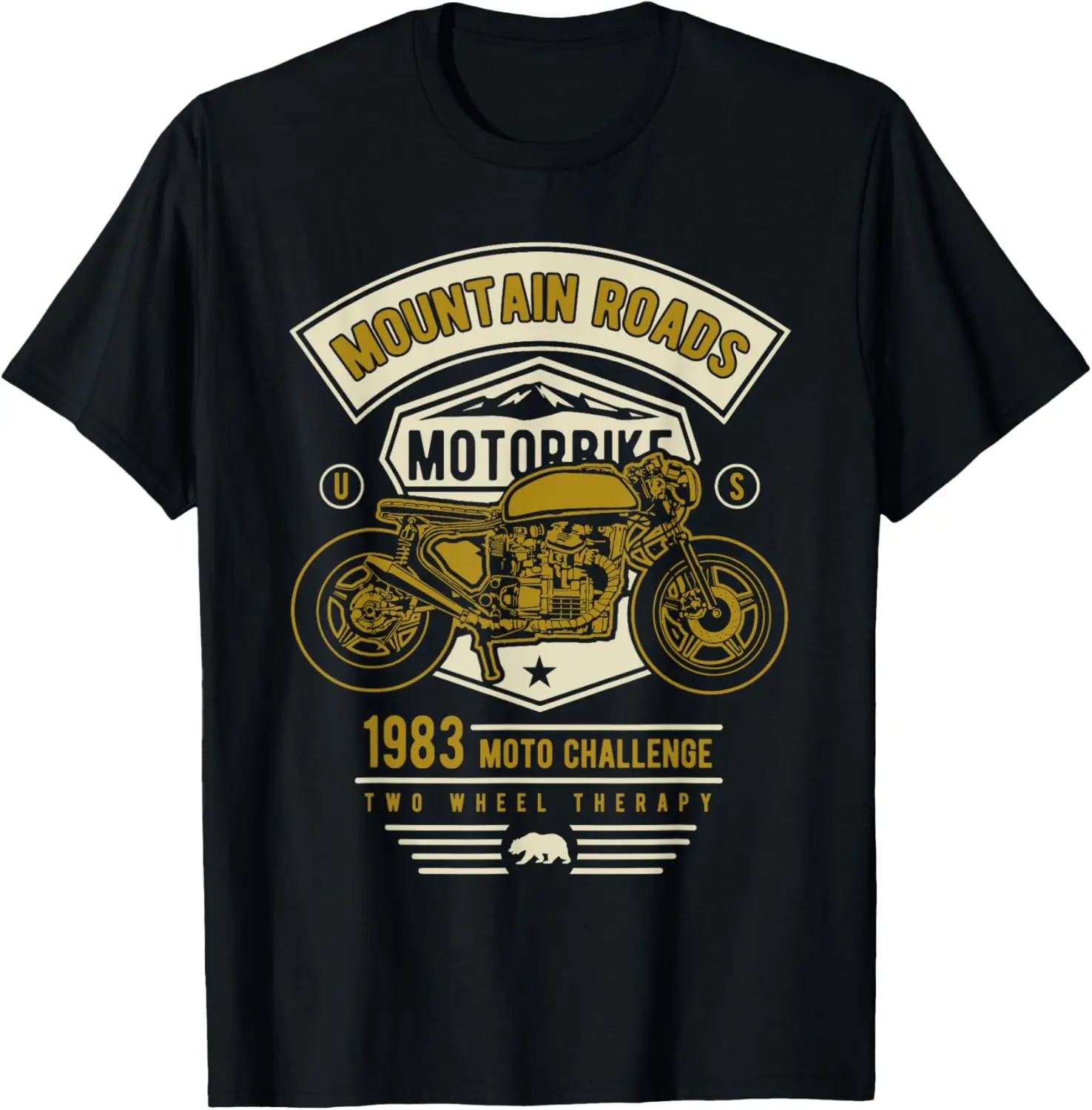 

Mountain Roads Motorcycle Challenge Retro Design T-Shirt Motorcycle