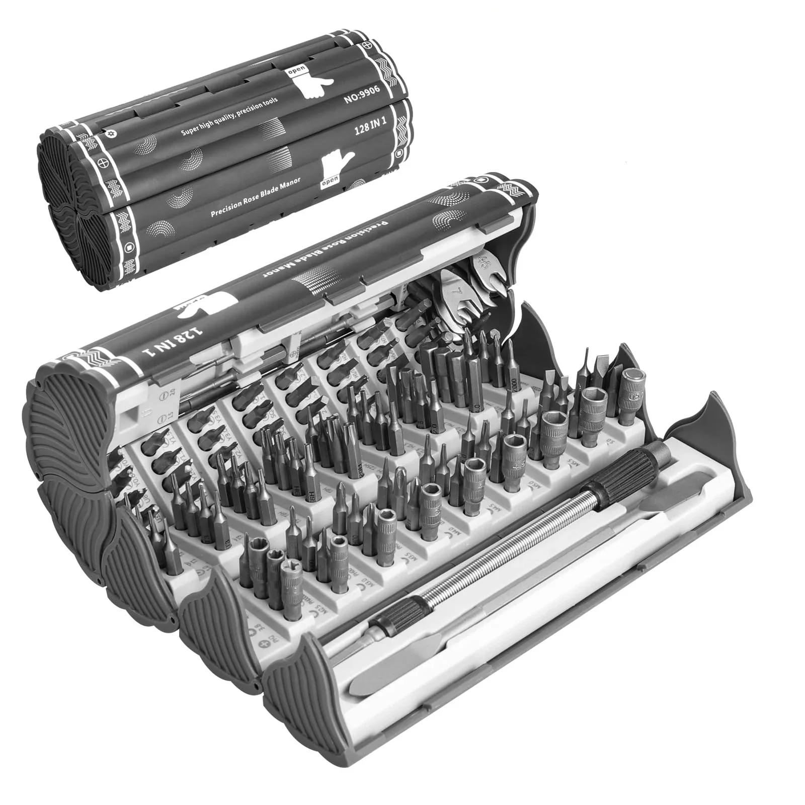 ZMir-Portátil Chave De Fenda Set, Electronic Repair Tool Set, magnético, Phillips, Torx, Bits Chave De Parafuso, Profissional, 128 em 1