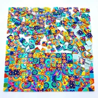 150g Pack Geometric Glass Mosaic Tiles for Artistic Decorations Handmade Garden Pot Decoration Soft Furnishing Creative Projects 4