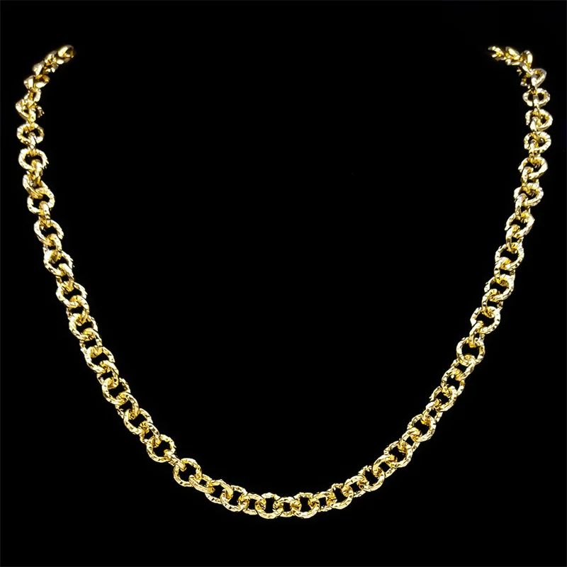 

Trendy Stainless Steel Woven Lantern Byzantine Chain Necklace for Women Men Silver Color Punk Male Link Chains Jewelry collares