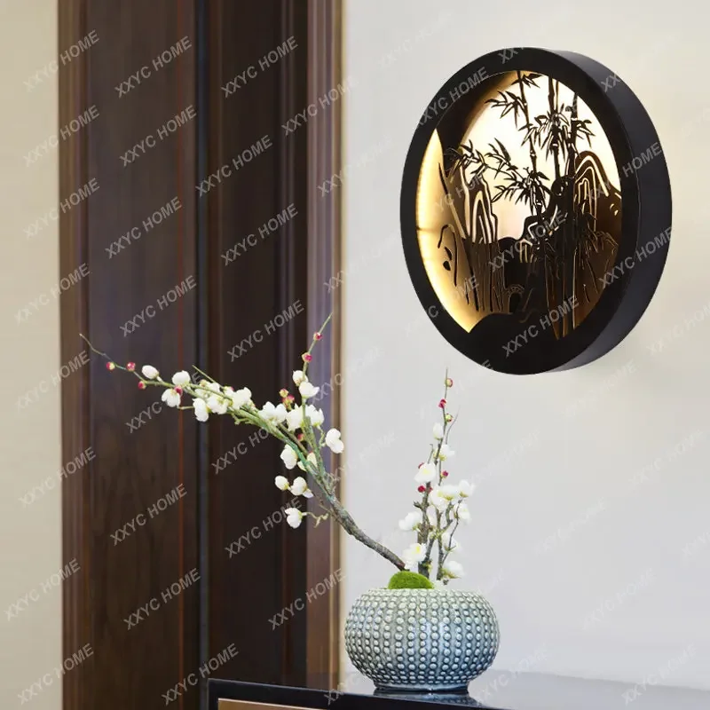 Chinese-Style Zen Landscape Outdoor Wall Lamp Waterproof Garden Lamp Stair Aisle Balcony Door Lamp