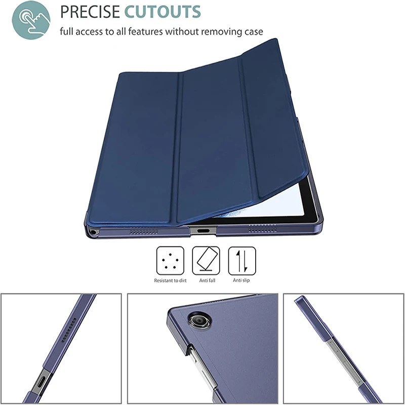 Funda protectora para tableta Samsung Galaxy Tab A8 de 10,5 pulgadas, cubierta protectora plegable de PU para tableta Samsung Tab A8 2022, SM-X200/X205/X207