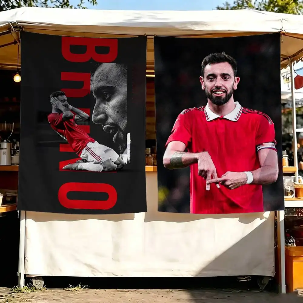 B-Bruno Football F-Fernandes 8 Flag Digital Printing Banner for Garage Wall Out Door Decoration
