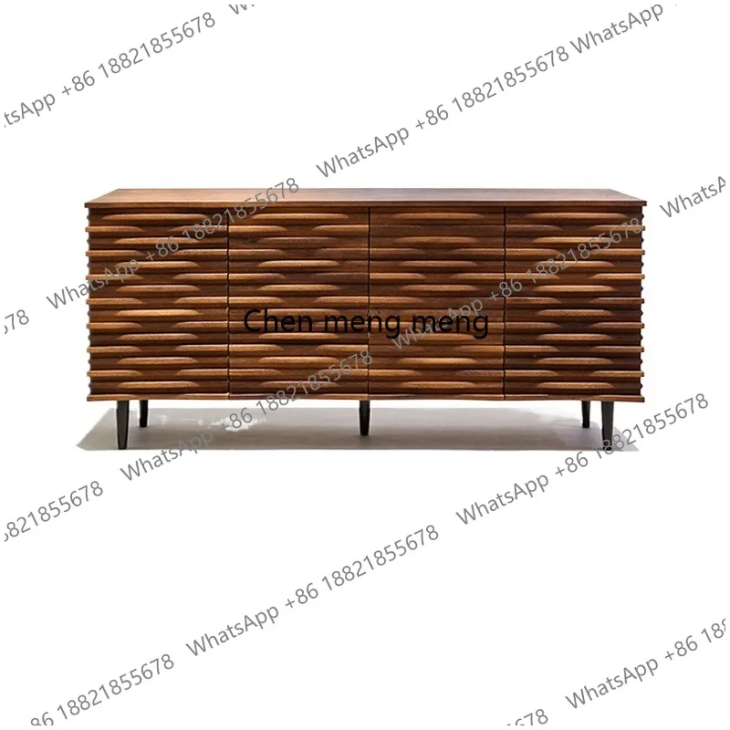 Mittelalterlicher nordamerikanischer Wandschrank aus massivem Roteichenholz für Wohnzimmer und Esszimmer, Aufbewahrungsschrank, Beistellschrank.