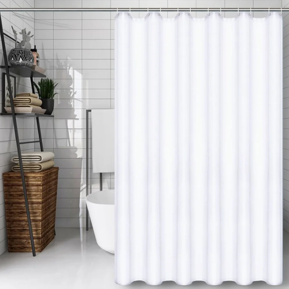 

Shower Curtain Polyester Fabric Large Size Simple Style Easy Install Bathroom Decoration Bath Tub Curtain Cloth Shower