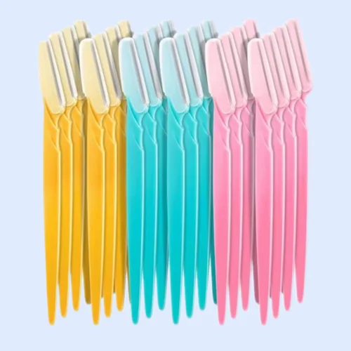 KSHBO Nueva navaja de cejas 2025 para mujer, herramienta de dermaplaning de 10 piezas para rostro profesional, maquinilla de afeitar facial para mujer, utensilio para eliminar el vello facial