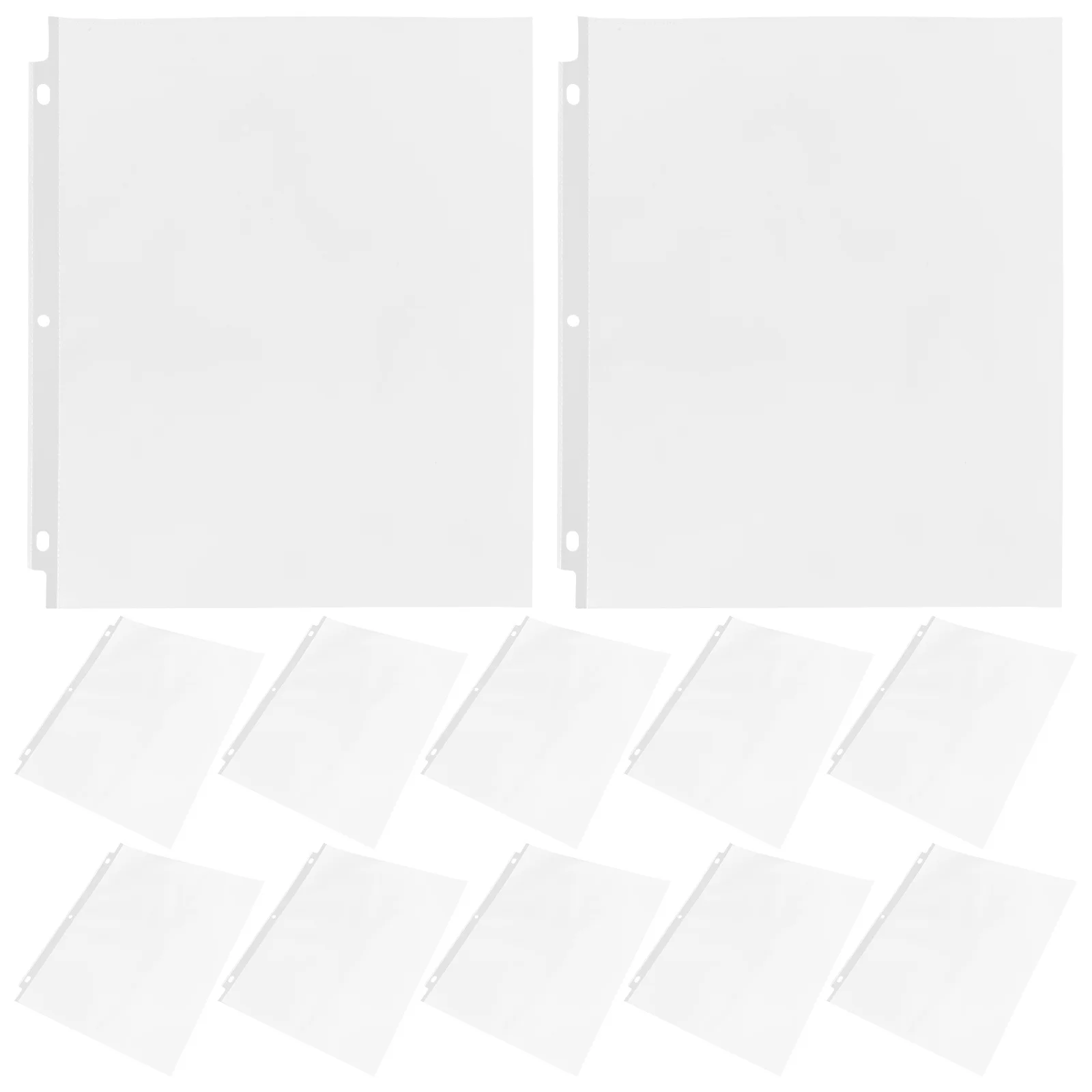 50Pcs Clear Plastic Sheet Protectors Binder Sleeves Transparent Design Easy Viewing Large Capacity A4 Paper Protectors